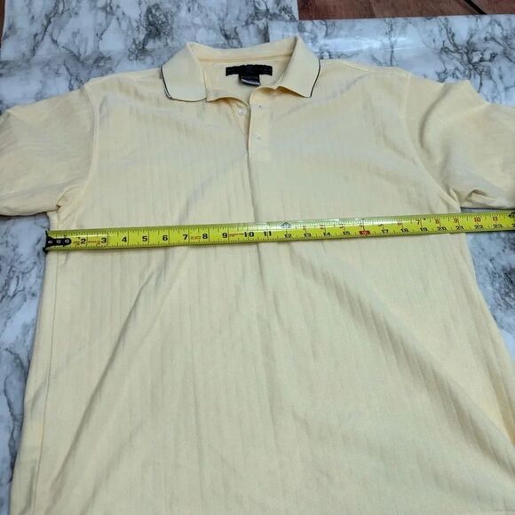 Nike Golf Dri-fit Yellow Ribbed Polo T Shirt top Size Large Mens - Picture 6 of 6